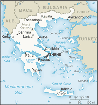 Map of Greece