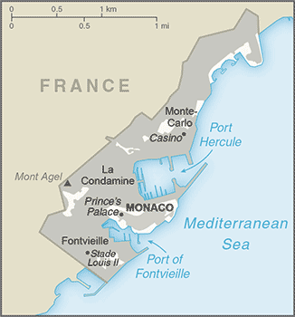 Map of Monaco