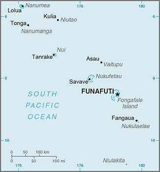 Map of Tuvalu